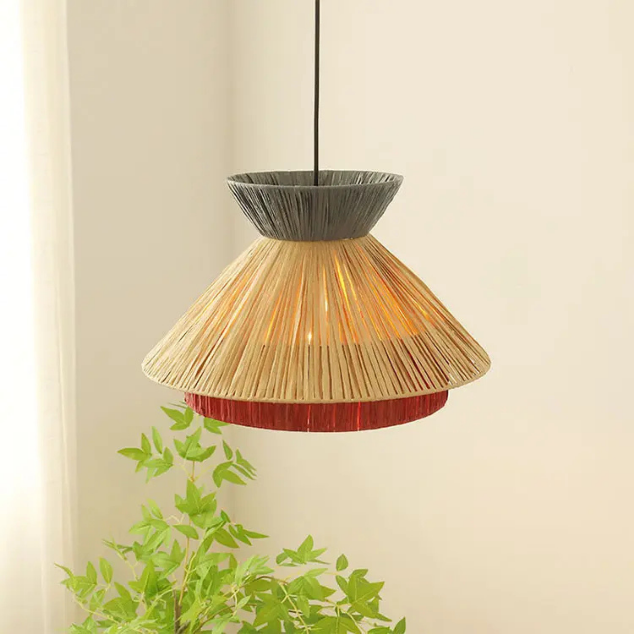 Raffia Multicolor Pendant Lamp | Hanging Lamp LP-57
